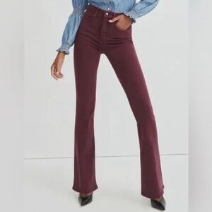 Veronica Beard maroon flare jeans